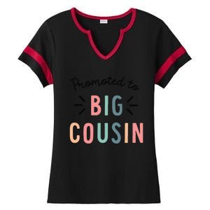 Promoted To Big Cousin Ladies Halftime Notch Neck Tee