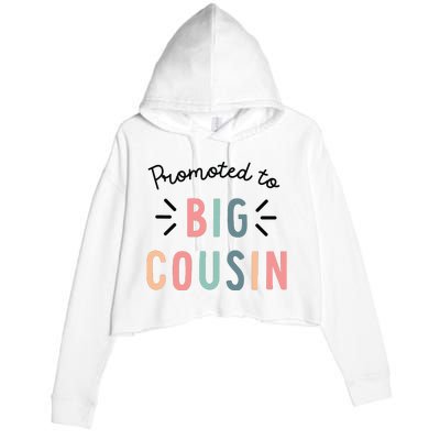 Promoted To Big Cousin Crop Fleece Hoodie