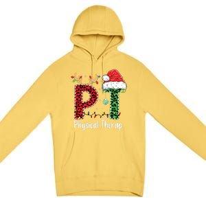 Physical Therapy Christmas Santa Hat Pt Therapist Xmas Premium Pullover Hoodie