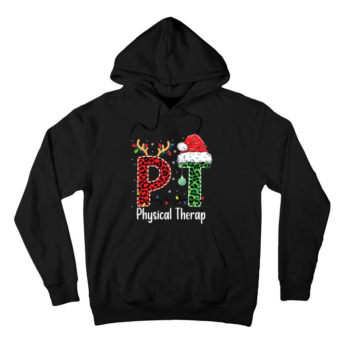 Physical Therapy Christmas Santa Hat Pt Therapist Xmas Hoodie