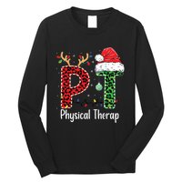 Physical Therapy Christmas Santa Hat Pt Therapist Xmas Long Sleeve Shirt