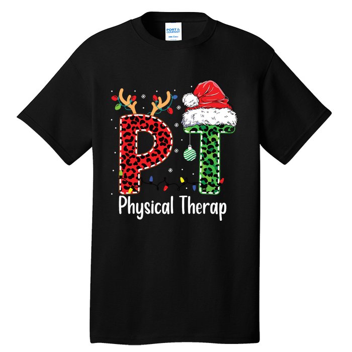 Physical Therapy Christmas Santa Hat Pt Therapist Xmas Tall T-Shirt