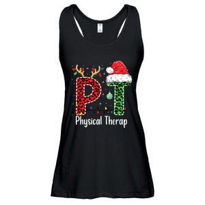 Physical Therapy Christmas Santa Hat Pt Therapist Xmas Ladies Essential Flowy Tank