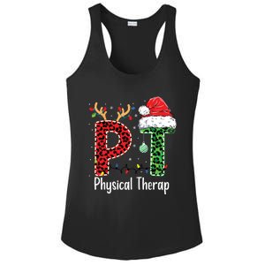 Physical Therapy Christmas Santa Hat Pt Therapist Xmas Ladies PosiCharge Competitor Racerback Tank