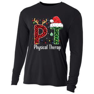 Physical Therapy Christmas Santa Hat Pt Therapist Xmas Cooling Performance Long Sleeve Crew