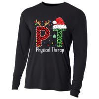 Physical Therapy Christmas Santa Hat Pt Therapist Xmas Cooling Performance Long Sleeve Crew