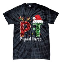 Physical Therapy Christmas Santa Hat Pt Therapist Xmas Tie-Dye T-Shirt