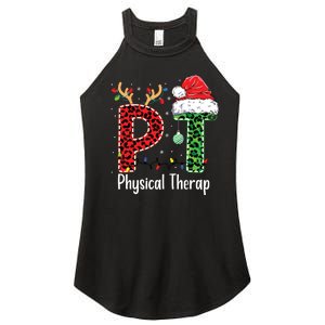 Physical Therapy Christmas Santa Hat Pt Therapist Xmas Women's Perfect Tri Rocker Tank