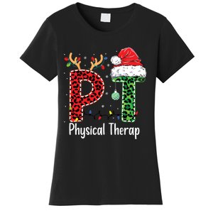 Physical Therapy Christmas Santa Hat Pt Therapist Xmas Women's T-Shirt