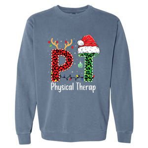 Physical Therapy Christmas Santa Hat Pt Therapist Xmas Garment-Dyed Sweatshirt