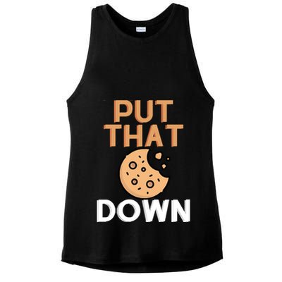 Put That Cookie Down! Jingle All The Way Arnold Schwarzenegger Ladies PosiCharge Tri-Blend Wicking Tank