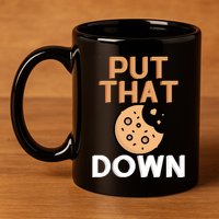 Put That Cookie Down! Jingle All The Way Arnold Schwarzenegger 11oz C Handle Ceramic Mug