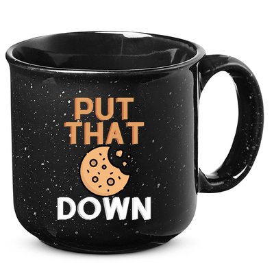 Put That Cookie Down! Jingle All The Way Arnold Schwarzenegger 15oz Campfire Ceramic Mug