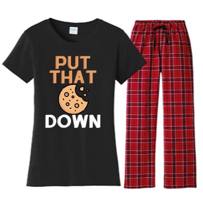 Put That Cookie Down! Jingle All The Way Arnold Schwarzenegger Women's Flannel Pajama Set