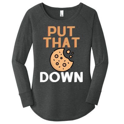 Put That Cookie Down! Jingle All The Way Arnold Schwarzenegger Women's Perfect Tri Tunic Long Sleeve Shirt