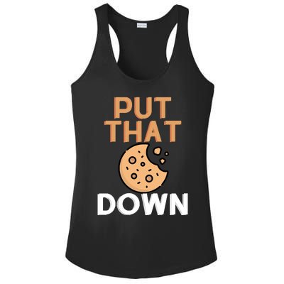 Put That Cookie Down! Jingle All The Way Arnold Schwarzenegger Ladies PosiCharge Competitor Racerback Tank