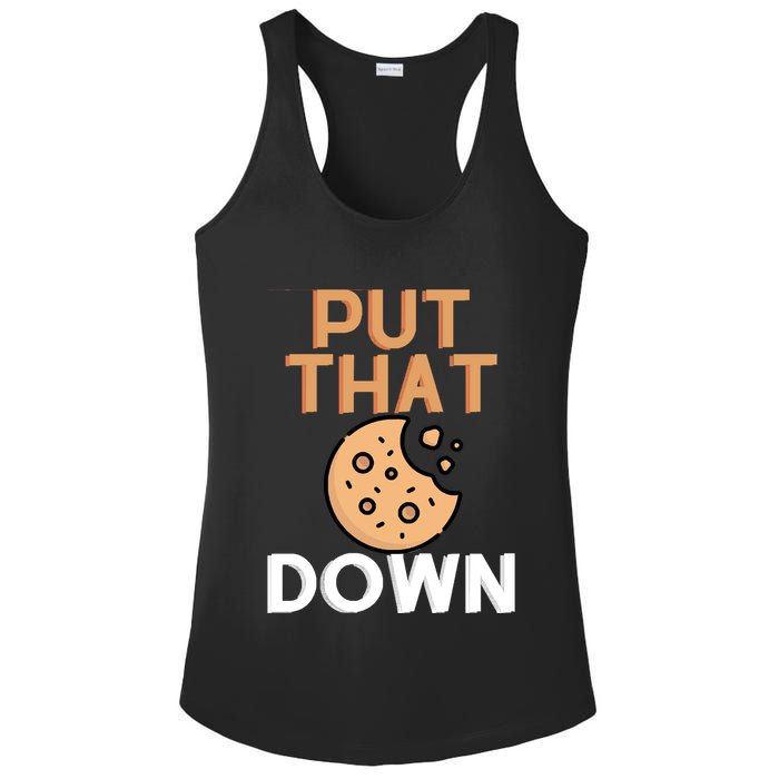 Put That Cookie Down! Jingle All The Way Arnold Schwarzenegger Ladies PosiCharge Competitor Racerback Tank