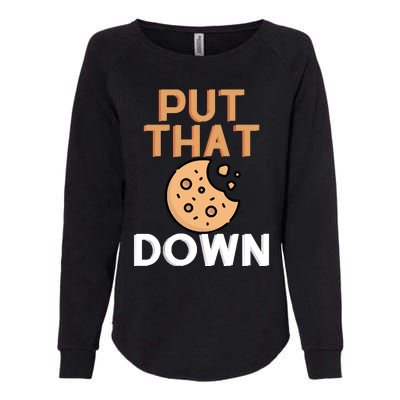 Put That Cookie Down! Jingle All The Way Arnold Schwarzenegger Womens California Wash Sweatshirt