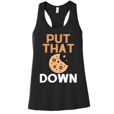 Put That Cookie Down! Jingle All The Way Arnold Schwarzenegger Women's Racerback Tank