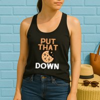 Put That Cookie Down! Jingle All The Way Arnold Schwarzenegger Womens Tank Top