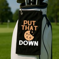 Put That Cookie Down! Jingle All The Way Arnold Schwarzenegger Golf Towel