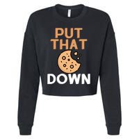 Put That Cookie Down! Jingle All The Way Arnold Schwarzenegger Cropped Pullover Crew