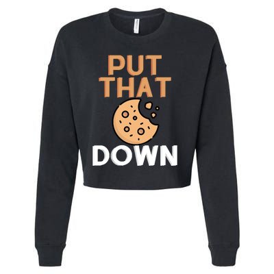 Put That Cookie Down! Jingle All The Way Arnold Schwarzenegger Cropped Pullover Crew