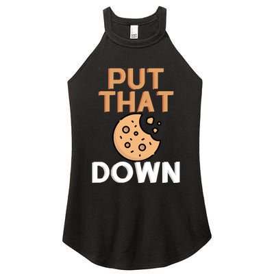 Put That Cookie Down! Jingle All The Way Arnold Schwarzenegger Women's Perfect Tri Rocker Tank