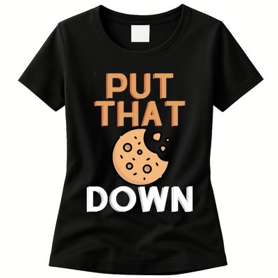 Put That Cookie Down! Jingle All The Way Arnold Schwarzenegger Womens T-Shirt