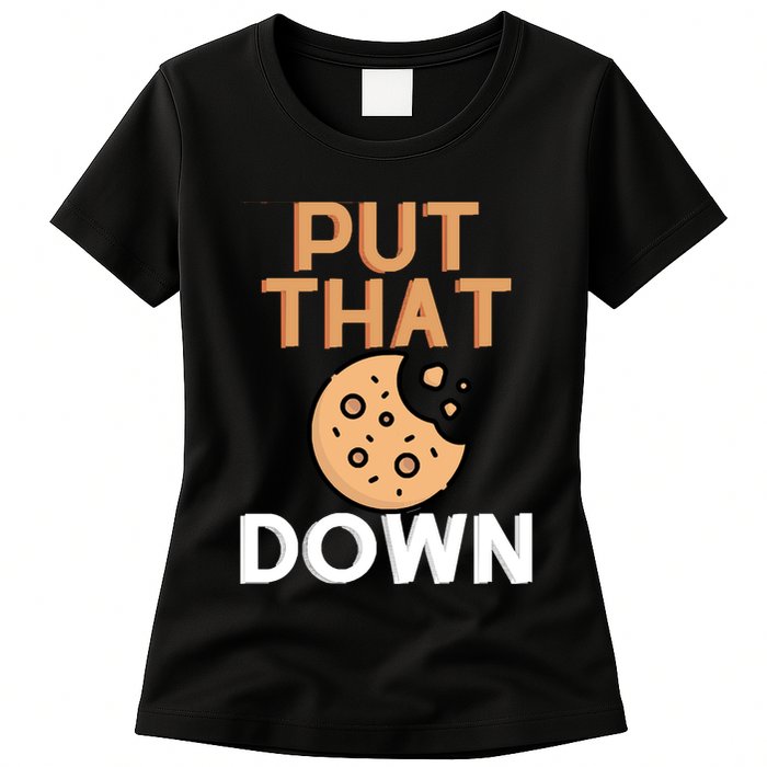 Put That Cookie Down! Jingle All The Way Arnold Schwarzenegger Womens T-Shirt