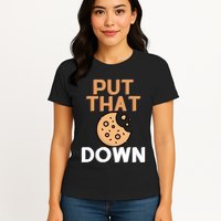 Put That Cookie Down! Jingle All The Way Arnold Schwarzenegger Womens T-Shirt