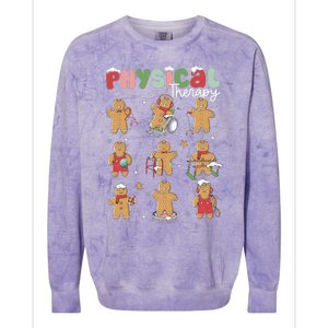 Physical Therapy Christmas Gingerbread Physical Therapist Colorblast Crewneck Sweatshirt