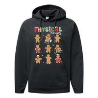 Physical Therapy Christmas Gingerbread Physical Therapist Performance Fleece Hoodie