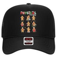 Physical Therapy Christmas Gingerbread Physical Therapist High Crown Mesh Back Trucker Hat