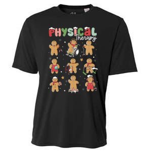 Physical Therapy Christmas Gingerbread Physical Therapist Cooling Performance Crew T-Shirt