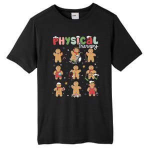 Physical Therapy Christmas Gingerbread Physical Therapist Tall Fusion ChromaSoft Performance T-Shirt