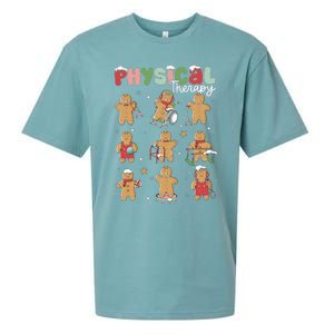 Physical Therapy Christmas Gingerbread Physical Therapist Sueded Cloud Jersey T-Shirt