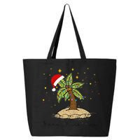 Palm Tree Christmas Light Santa Hawaiian Beach Xmas 25L Jumbo Tote