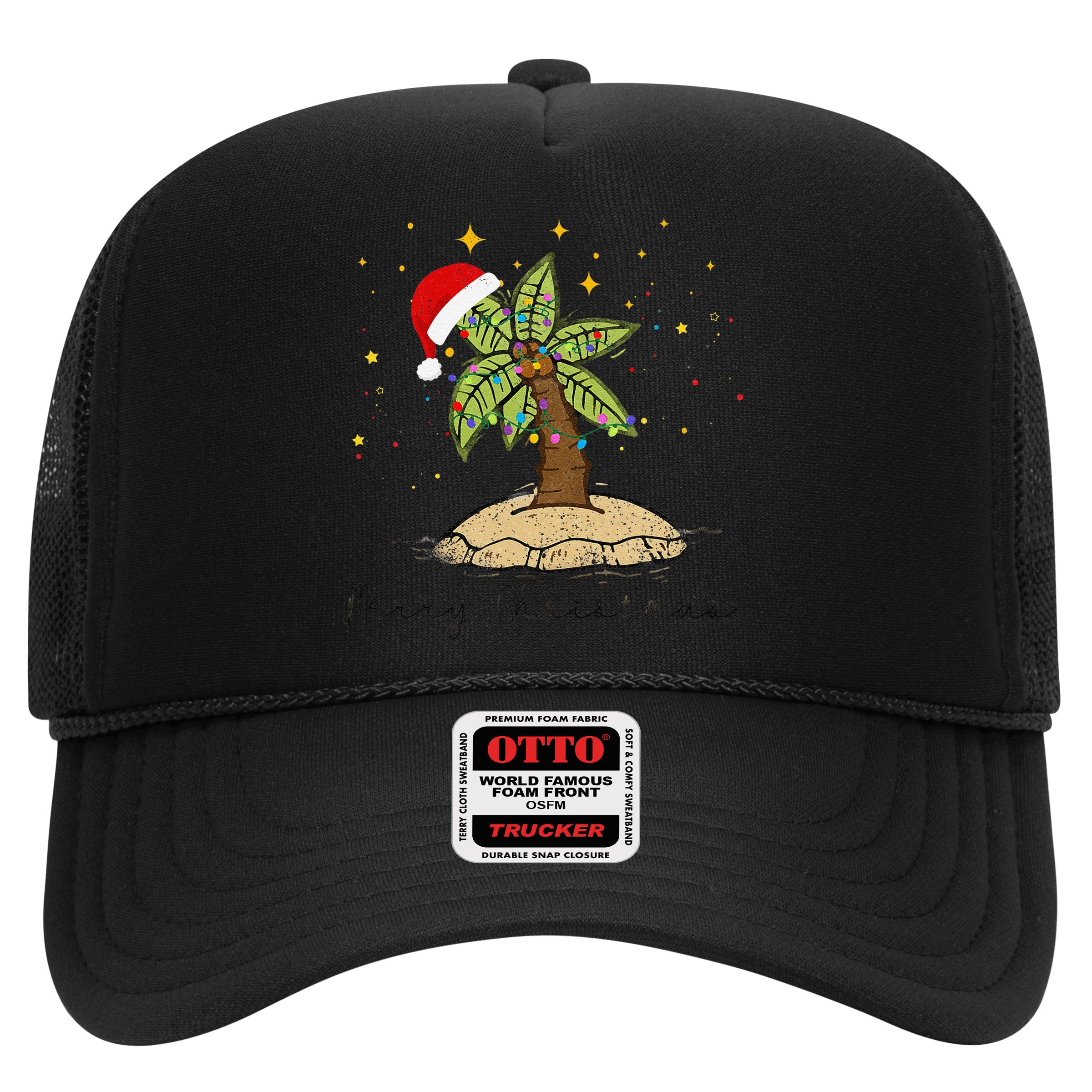 Palm Tree Christmas Light Santa Hawaiian Beach Xmas Hat