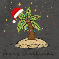 Palm Tree Christmas Light Santa Hawaiian Beach Xmas Vector Backpack
