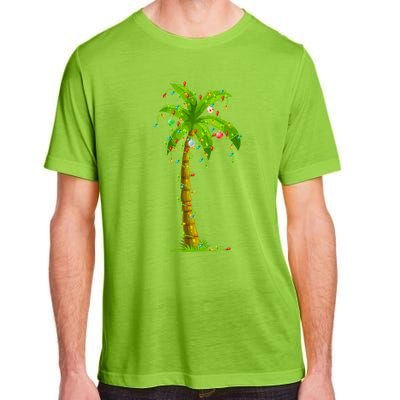 Palm Tree Christmas Lights And Ornats Hawaii Tropical Xmas Meaningful Gift Adult ChromaSoft Performance T-Shirt