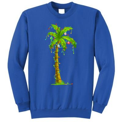 Palm Tree Christmas Lights And Ornats Hawaii Tropical Xmas Meaningful Gift Sweatshirt