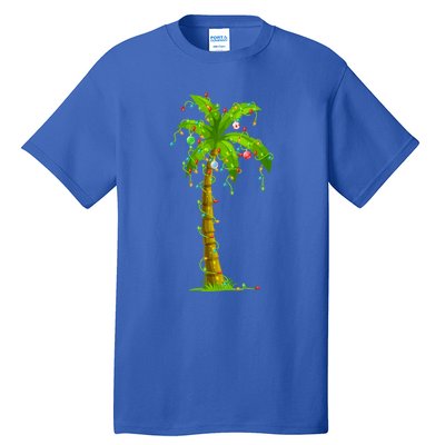 Palm Tree Christmas Lights And Ornats Hawaii Tropical Xmas Meaningful Gift Tall T-Shirt