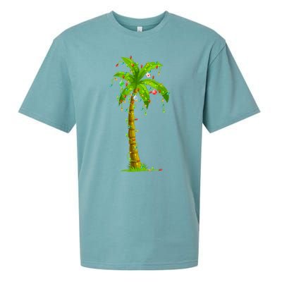 Palm Tree Christmas Lights And Ornats Hawaii Tropical Xmas Meaningful Gift Sueded Cloud Jersey T-Shirt