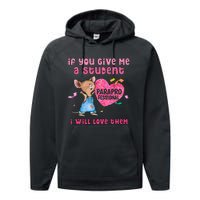 Paraprofessional Teacher Cute Heart Day Performance Fleece Hoodie