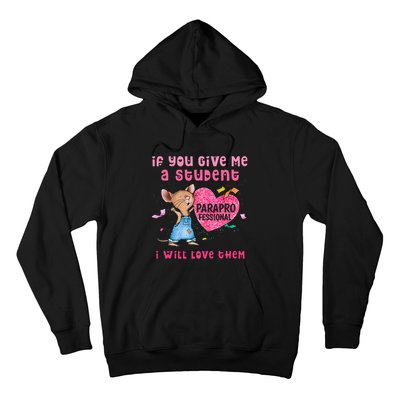 Paraprofessional Teacher Cute Heart Day Hoodie