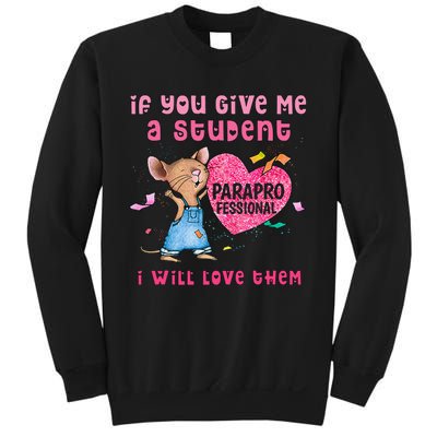 Paraprofessional Teacher Cute Heart Day Sweatshirt