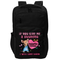 Paraprofessional Teacher Cute Heart Day Impact Tech Backpack