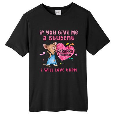 Paraprofessional Teacher Cute Heart Day Tall Fusion ChromaSoft Performance T-Shirt