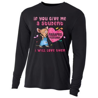 Paraprofessional Teacher Cute Heart Day Cooling Performance Long Sleeve Crew